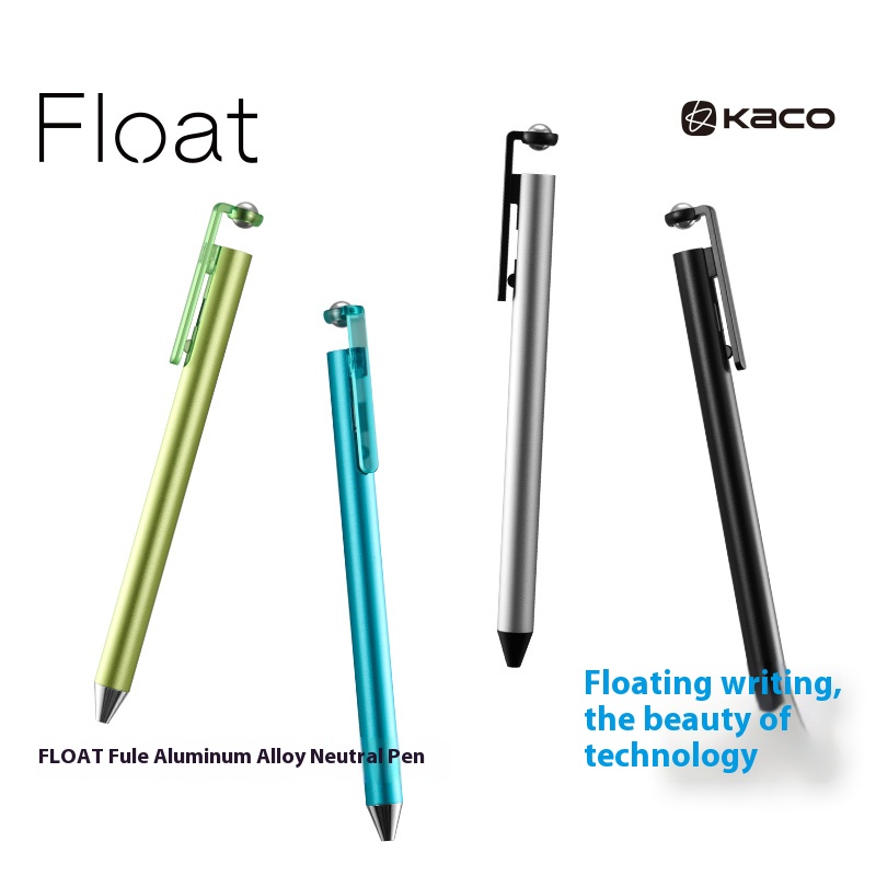 Pentel Pen Energel - KACO 0.5mm ブラックゲルペン、アルミ合金ボディ、フローティングデザイン、学生&オフィス用の滑らかなインク、人間工学に基づいた&大きなリフィル