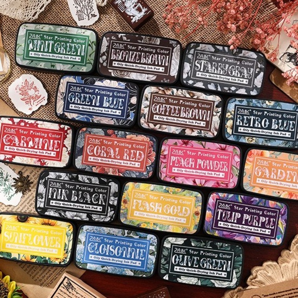 Stamping Ink Pad - カラフルな多色インクパッドプランナースタンプアートスクラップブック学生用品セルフインクスタンプ印肉学校アクセサリー文具