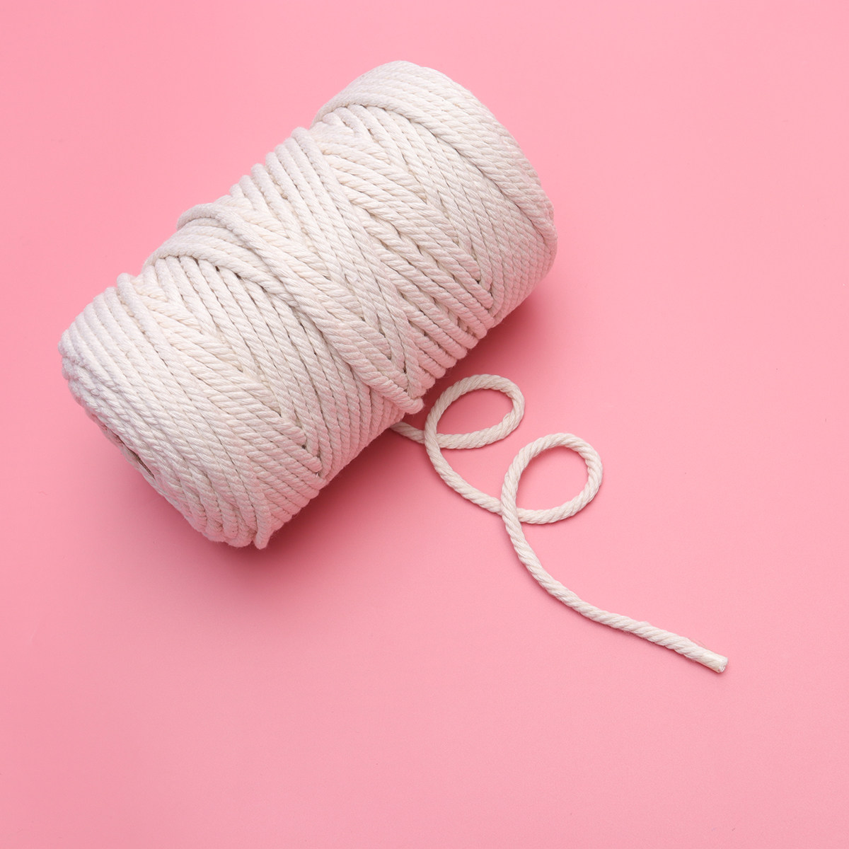 Macrame Cord Cotton - 100M天然コットンロープ 5mm 無漂白コットンコード 手芸用 マクラメ プラントハンガー