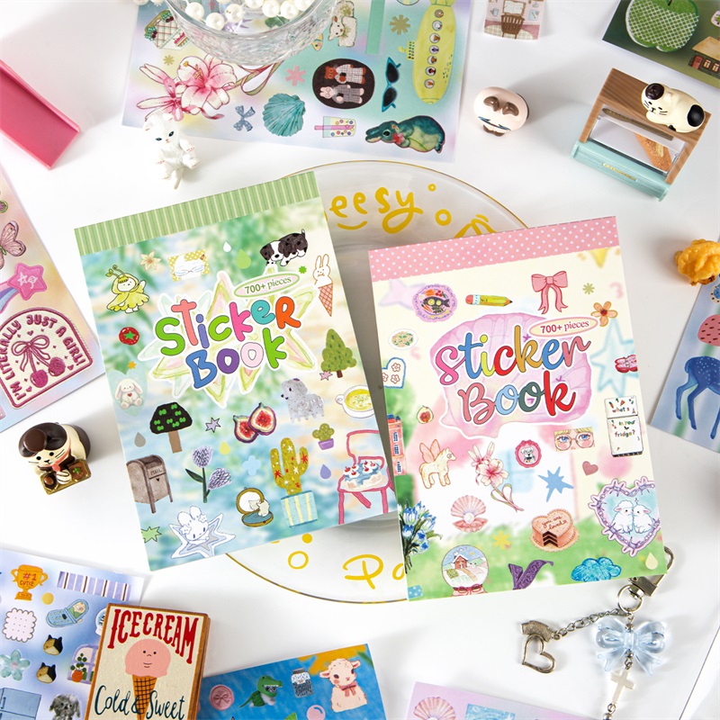Art Craft 3 Year Old - TIANZI 24枚入り漫画風ホームライフをテーマにしたダイカットステッカーブック、スクラップブッキング、日記、アルバム、クラフト装飾、手作り素材用
