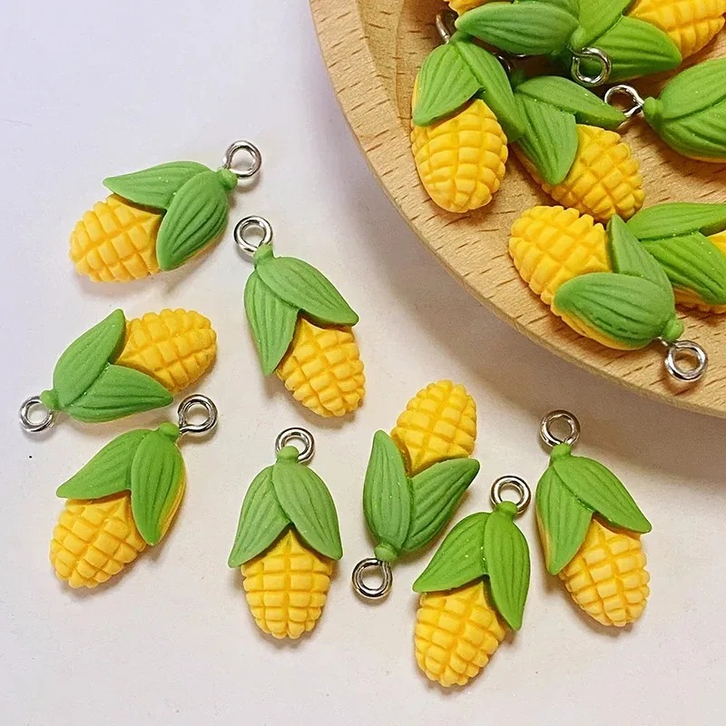 20個入り 面白いミニコーン野菜樹脂チャーム 人工食品ペンダ - Art Craft Resin のレビューと価格