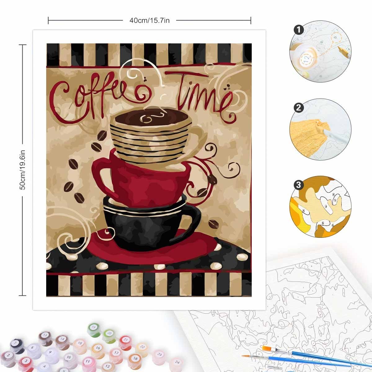 大人向けペイント・バイ・ナンバーズキット 初心者向け 40X - Letter S Art Craft のレビューと価格