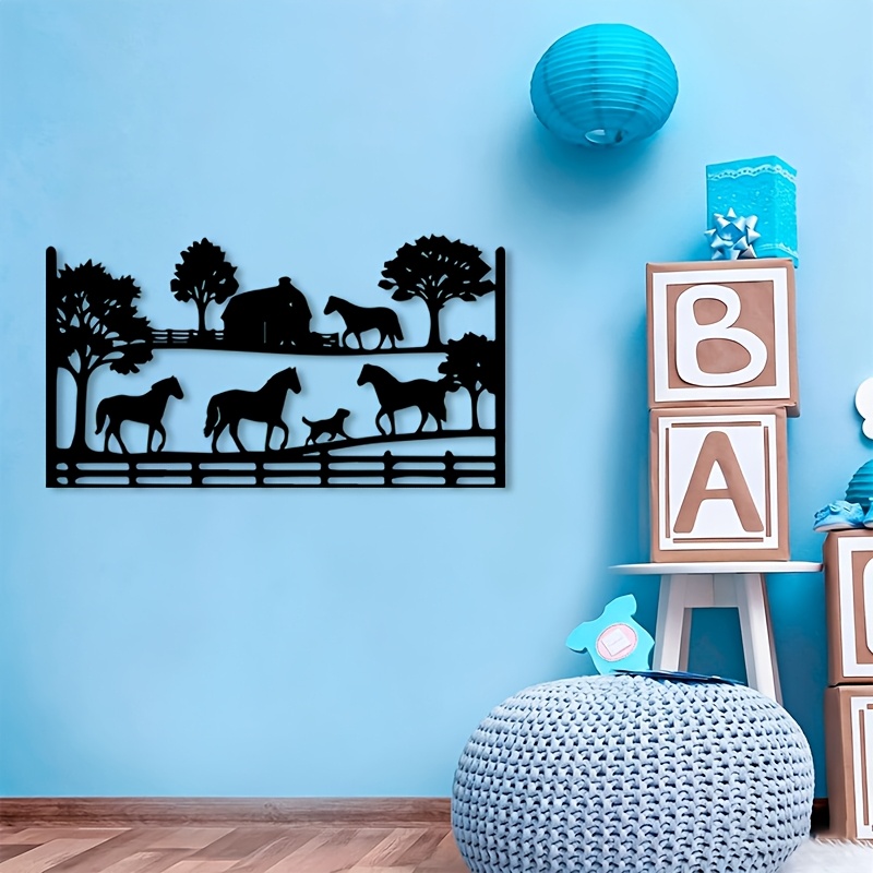 CIFBUY メタルウォールアート 馬の牧場の風景 鉄工芸彫 - Art Craft Horse のレビューと価格