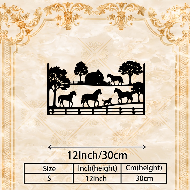 CIFBUY メタルウォールアート 馬の牧場の風景 鉄工芸彫 - Art Craft Horse のレビューと価格