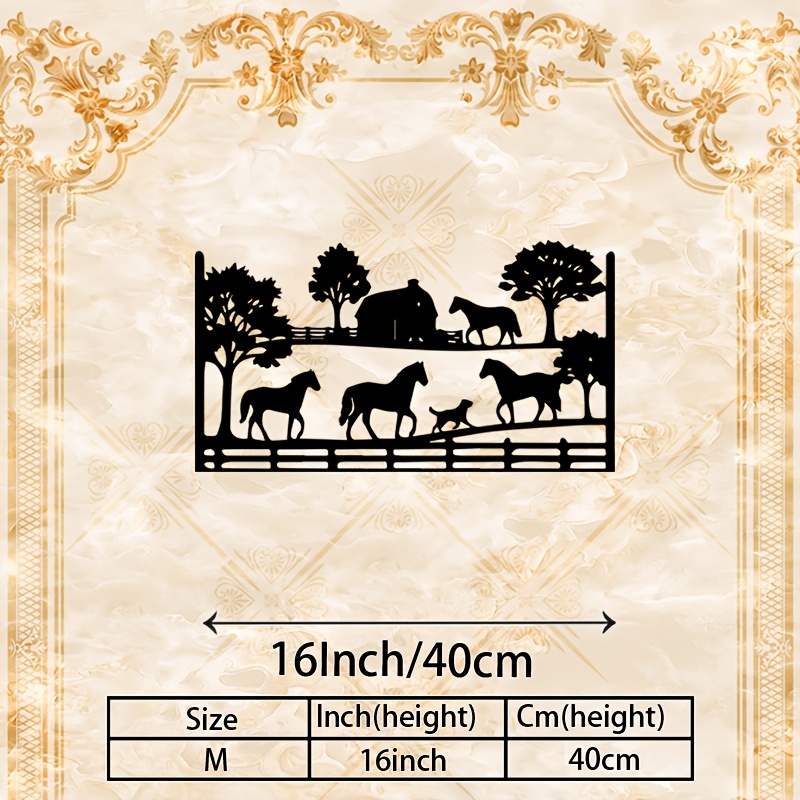 CIFBUY メタルウォールアート 馬の牧場の風景 鉄工芸彫 - Art Craft Horse のレビューと価格