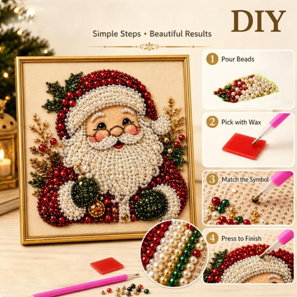 クリスマス サンタクロース パールアート DIYキット 額入 - Art Craft Adult のレビューと価格