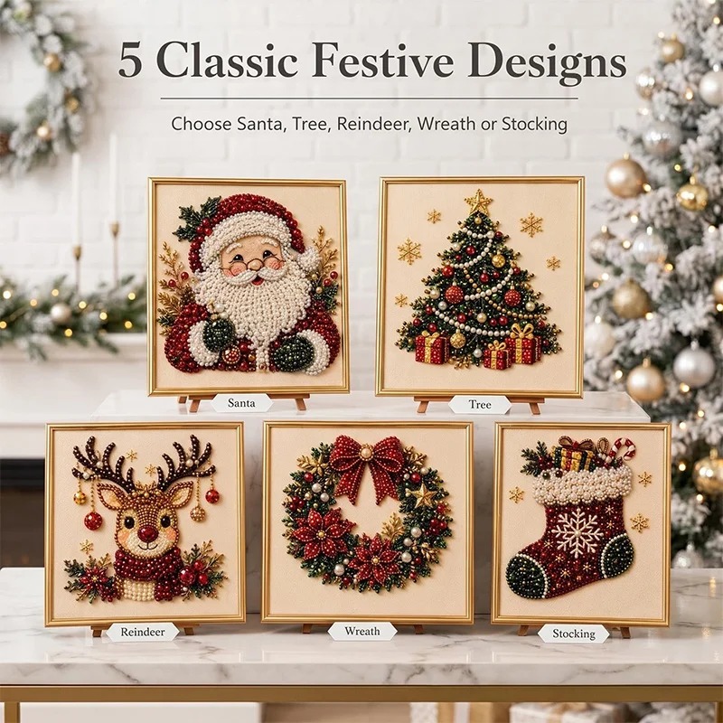 クリスマスパールダイヤモンドペインティングアートセット（フレ - Art Craft Adult のレビューと価格
