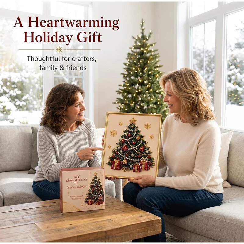 クリスマスパールダイヤモンドペインティングアートセット（フレ - Art Craft Adult のレビューと価格
