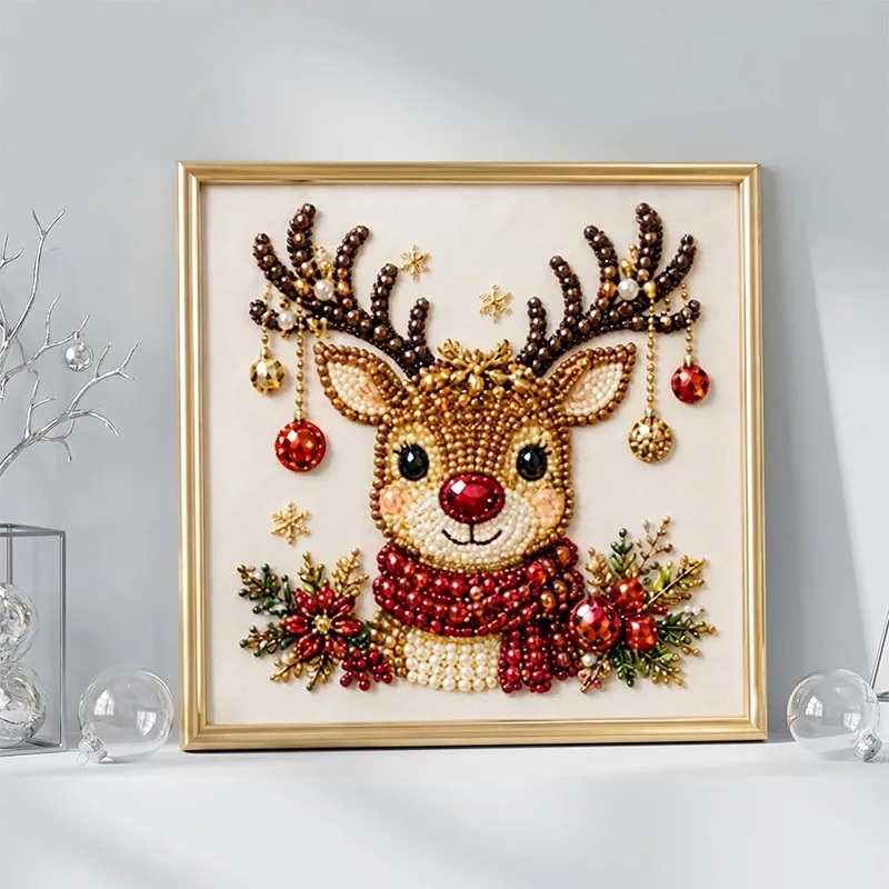 クリスマスパールダイヤモンドペインティングアートセット（フレ - Art Craft Adult のレビューと価格
