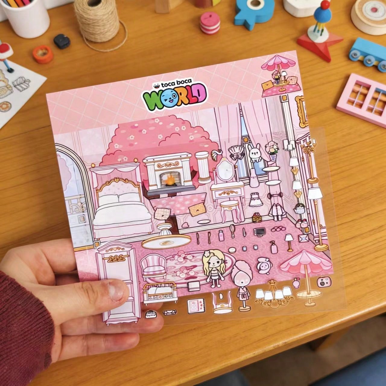 ピンクの桜の木ホテルの部屋DIYキッズクラフトステッカーキッ - Art Craft 3 Year Old のレビューと価格