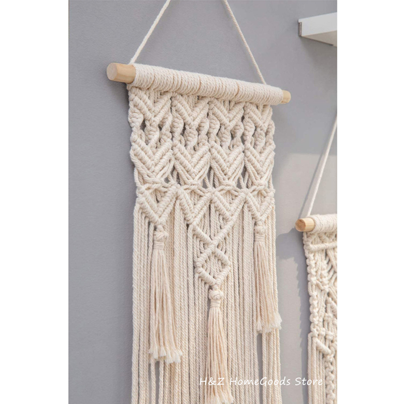 ホットマクラメ壁掛けタペストリー壁の装飾自由奔放に生きるボヘ - Macrame Cord Cotton のレビューと価格