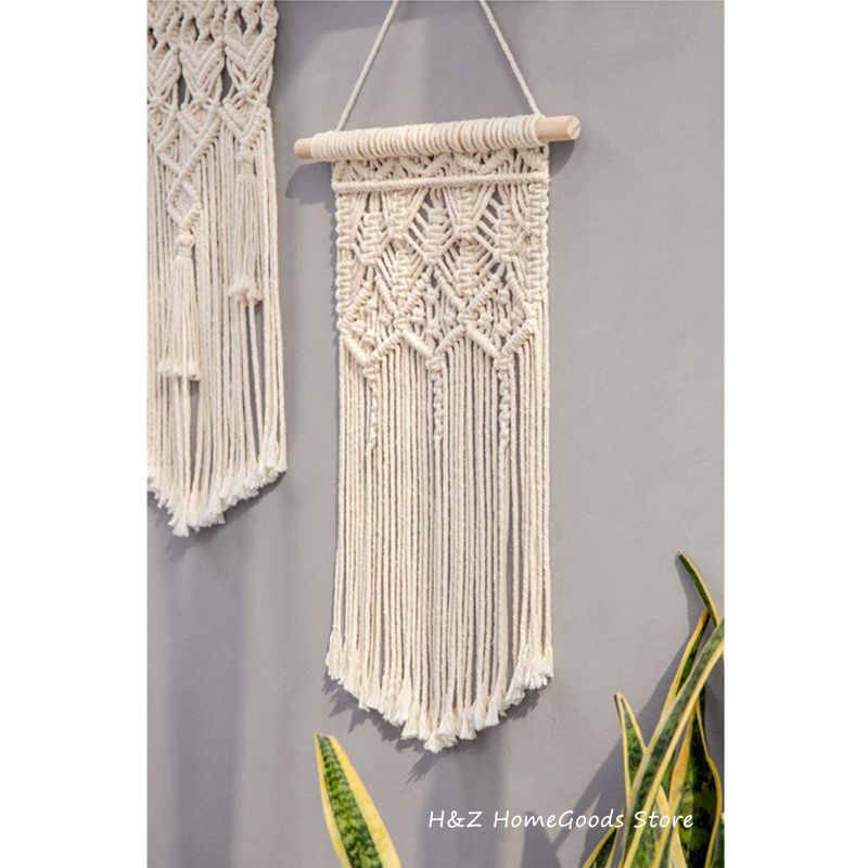 ホットマクラメ壁掛けタペストリー壁の装飾自由奔放に生きるボヘ - Macrame Cord Cotton のレビューと価格