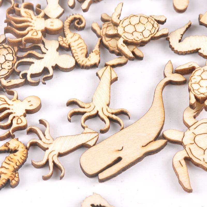 20個25-40mmウミガメ/馬/クジラの木diy工芸品家の - Art Craft Horse のレビューと価格