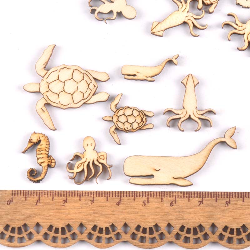 20個25-40mmウミガメ/馬/クジラの木diy工芸品家の - Art Craft Horse のレビューと価格