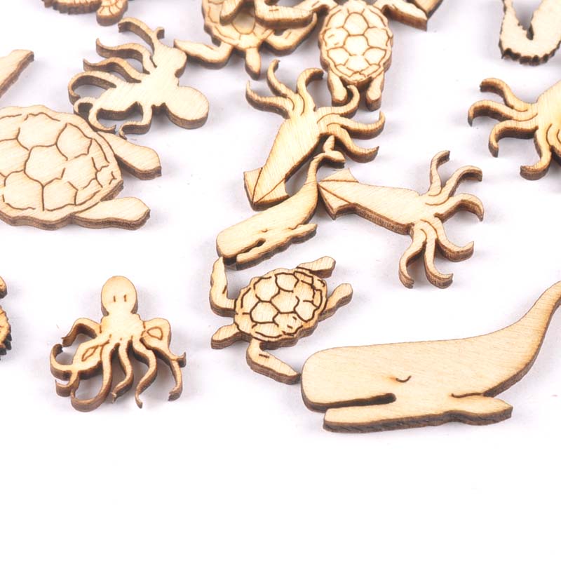20個25-40mmウミガメ/馬/クジラの木diy工芸品家の - Art Craft Horse のレビューと価格