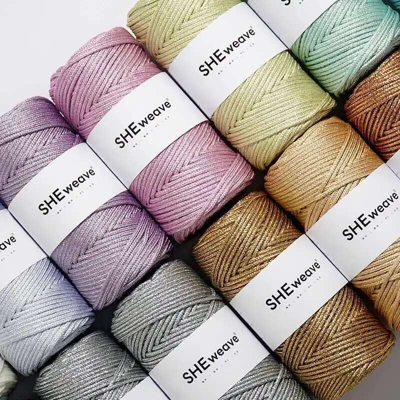 ゴールド光沢のある 5.0 ミリメートル軽量ポリエステル編組 - Macrame Cord Cotton のレビューと価格