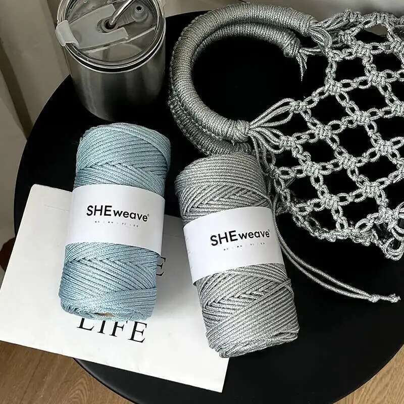 ゴールド光沢のある 5.0 ミリメートル軽量ポリエステル編組 - Macrame Cord Cotton のレビューと価格
