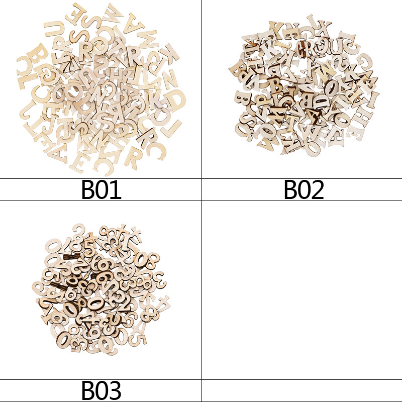 装飾的な木製のアルファベット文字,100個,木製の数字,ミニ - Letter S Art Craft のレビューと価格