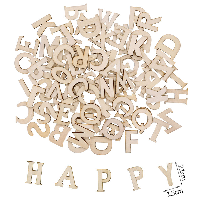 装飾的な木製のアルファベット文字,100個,木製の数字,ミニ - Letter S Art Craft のレビューと価格