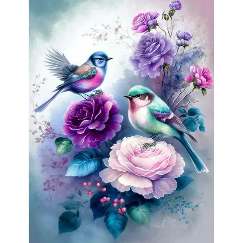 鳥のさえずりと花の香りのダイヤモンドペインティングセット1セ - Art Craft Adult のレビューと価格