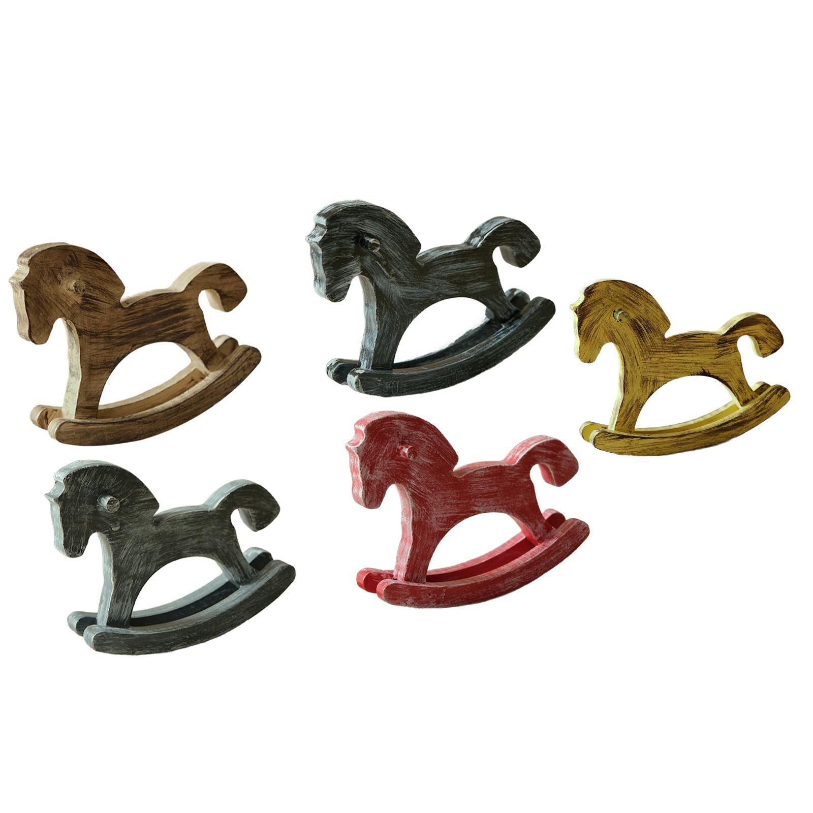 木製ロッキングホース ホームアクセント 記念品 デスクトイ  - Art Craft Horse のレビューと価格