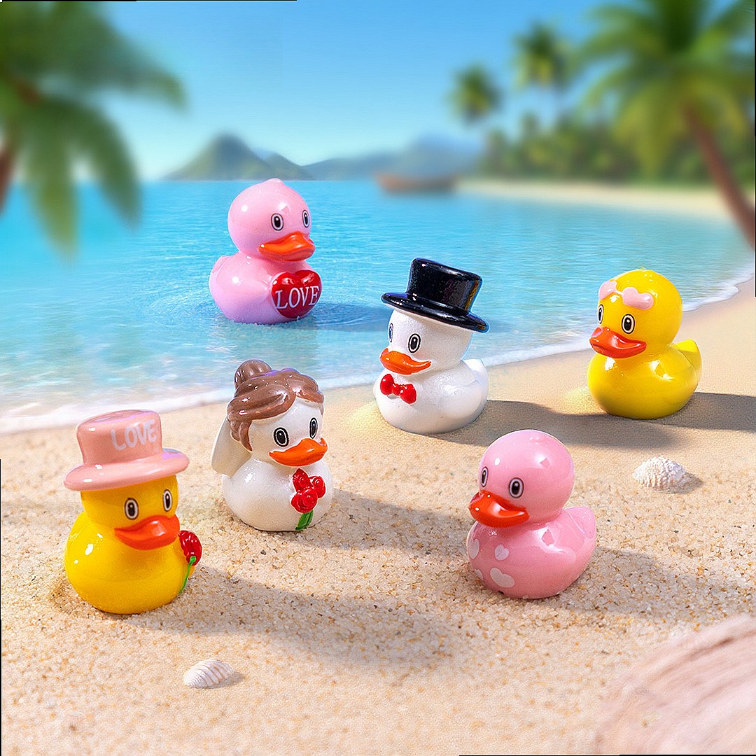 100個入り 可愛い3D漫画風動物アヒル樹脂カボション ミニ - Art Craft Resin のレビューと価格