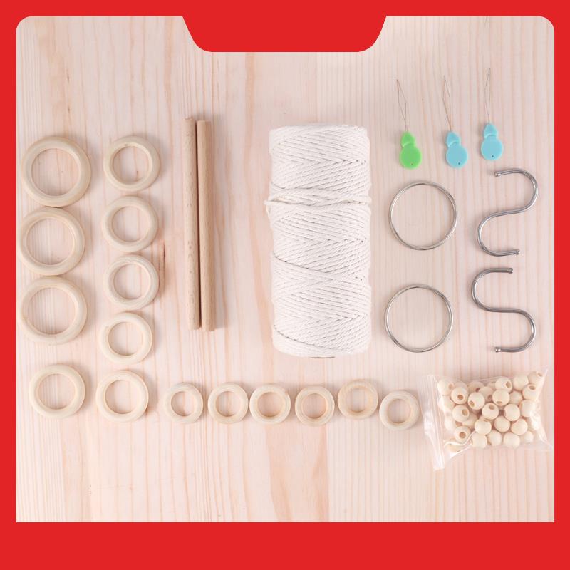 マクラメ綿コード 3mm マクラメビーズ付き 木製ロープ 木 - Macrame Cord Cotton のレビューと価格