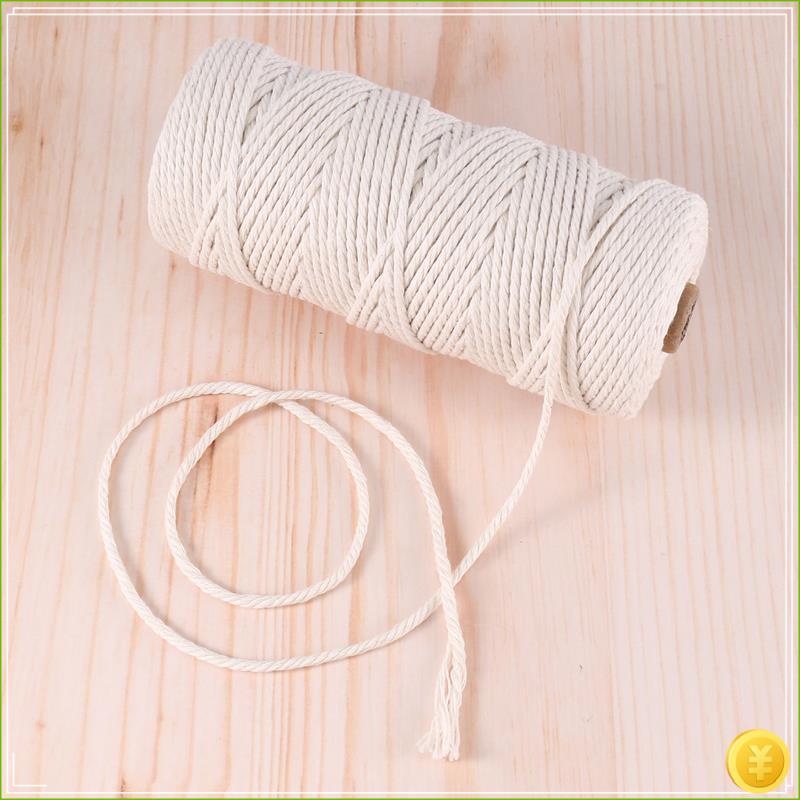 マクラメ綿コード 3mm マクラメビーズ付き 木製ロープ 木 - Macrame Cord Cotton のレビューと価格