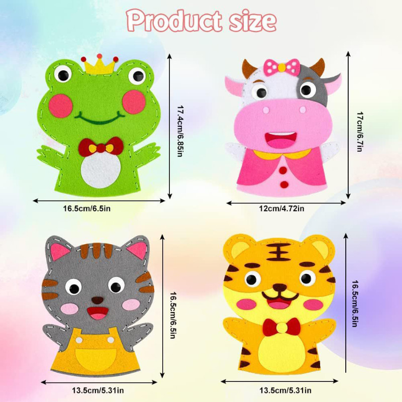 かわいい漫画動物ハンドパペット子供 DIY アートクラフトお - Art Craft 3 Year Old のレビューと価格