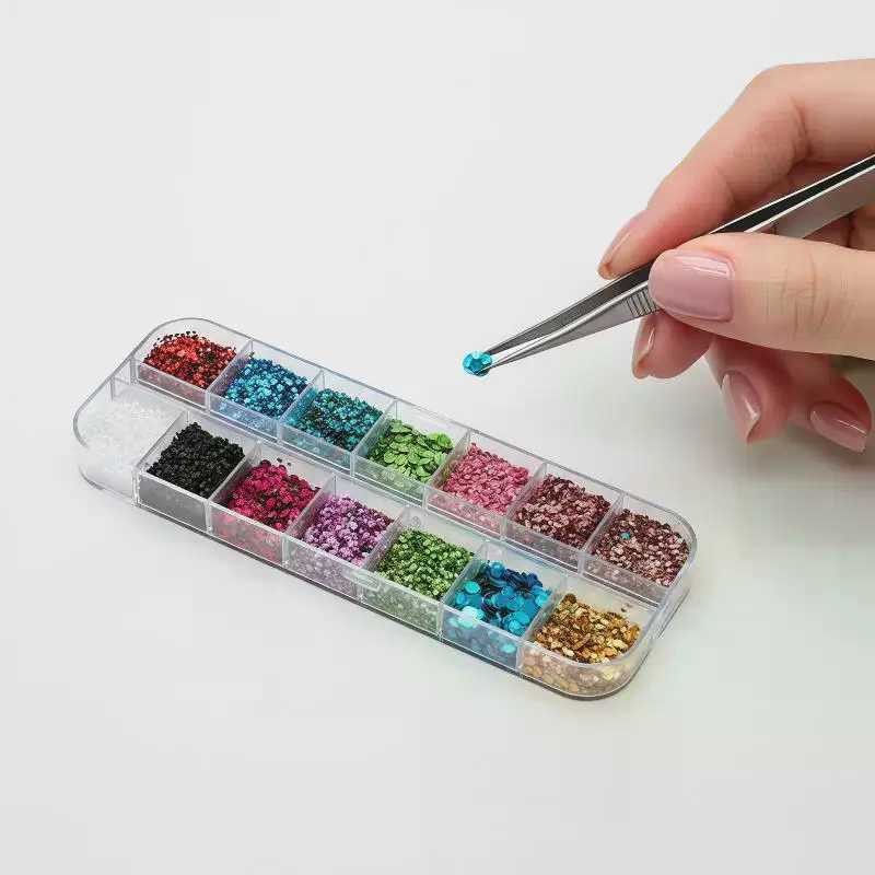 ウェーブポイント混合ネイルグリッタースパンコールカラフルなレ - Art & Craft Photos のレビューと価格