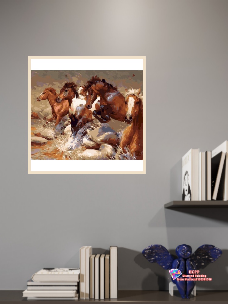 馬動物ダイヤモンド塗装キット正方形ラウンドダイヤモンド 5D - Art Craft Horse のレビューと価格