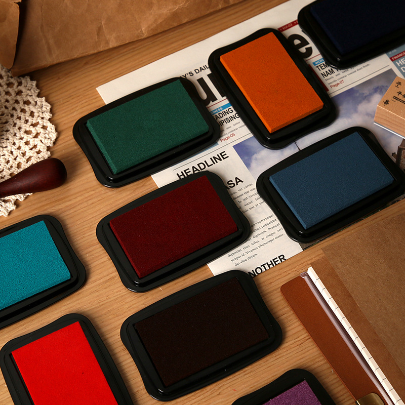 12 色ヴィンテージソリッドカラー大型インクパッドスタンプ  - Stamping Ink Pad のレビューと価格