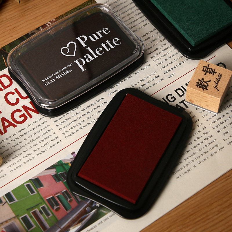 12 色ヴィンテージソリッドカラー大型インクパッドスタンプ  - Stamping Ink Pad のレビューと価格