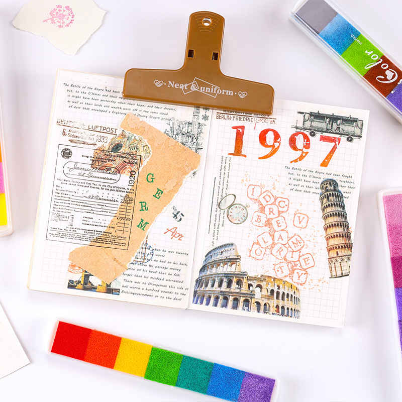 かわいいミックスカラーインクパッド学校絵画用スクラップブッキ - Stamping Ink Pad のレビューと価格
