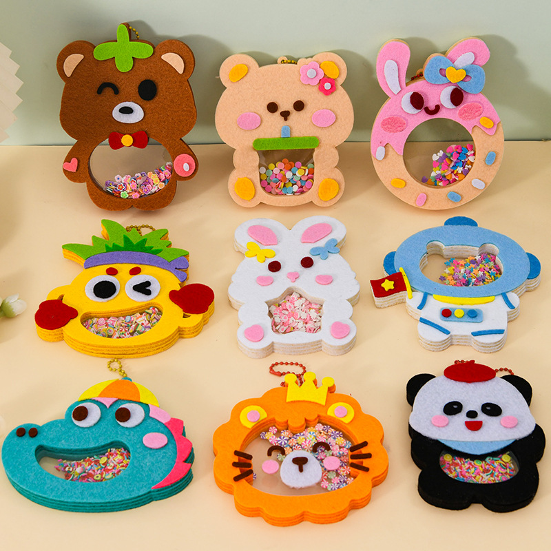 DIY動物シェイクペンダントアートクラフトキット 子供 男の - Art Craft 3 Year Old のレビューと価格