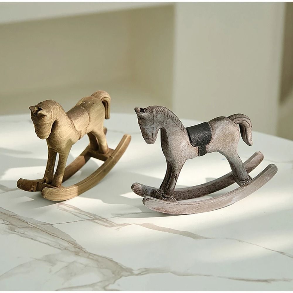 クリエイティブデザイン木製馬木製ロッキングホース木製工芸品北 - Art Craft Horse のレビューと価格