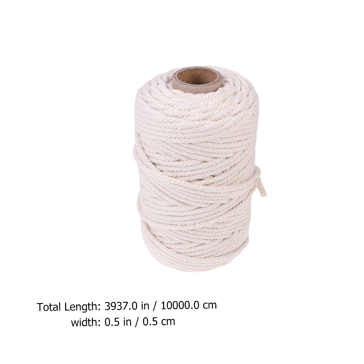 100M天然コットンロープ 5mm 無漂白コットンコード 手 - Macrame Cord Cotton のレビューと価格