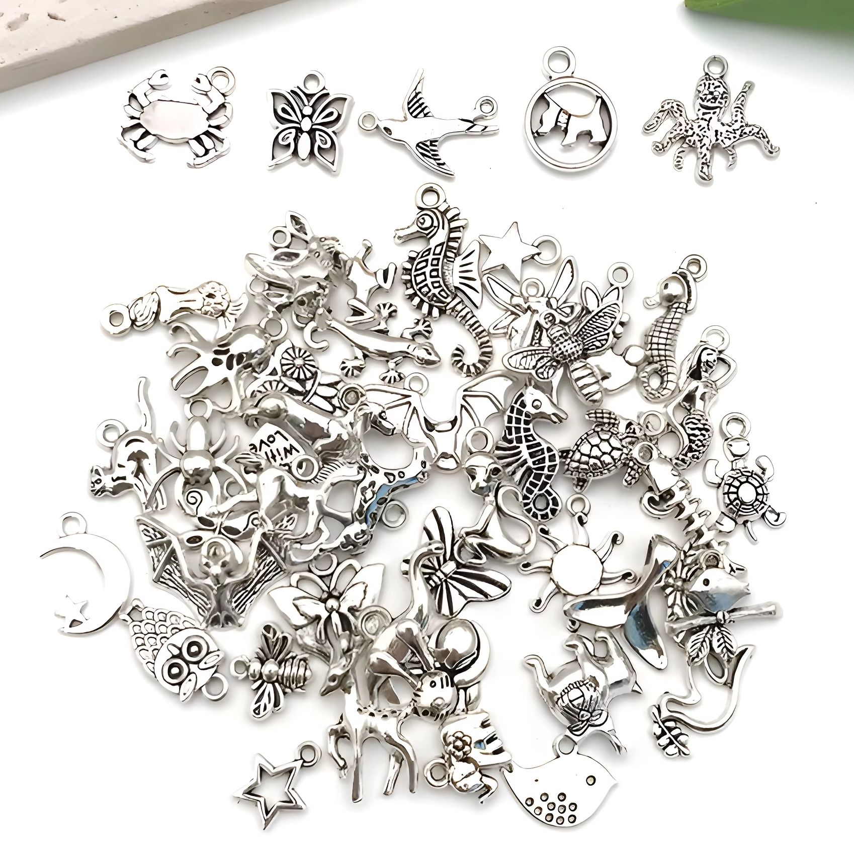 10/20/30/50個入りシルバーミックスペンダントアニマ - The Art And Craft Of Jewelry のレビューと価格