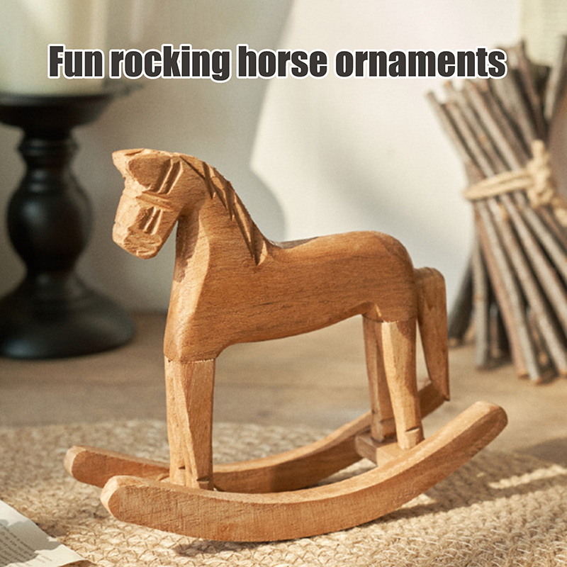 木製工芸品ロッキングホース像バランスアート置物家の装飾子供の - Art Craft Horse のレビューと価格