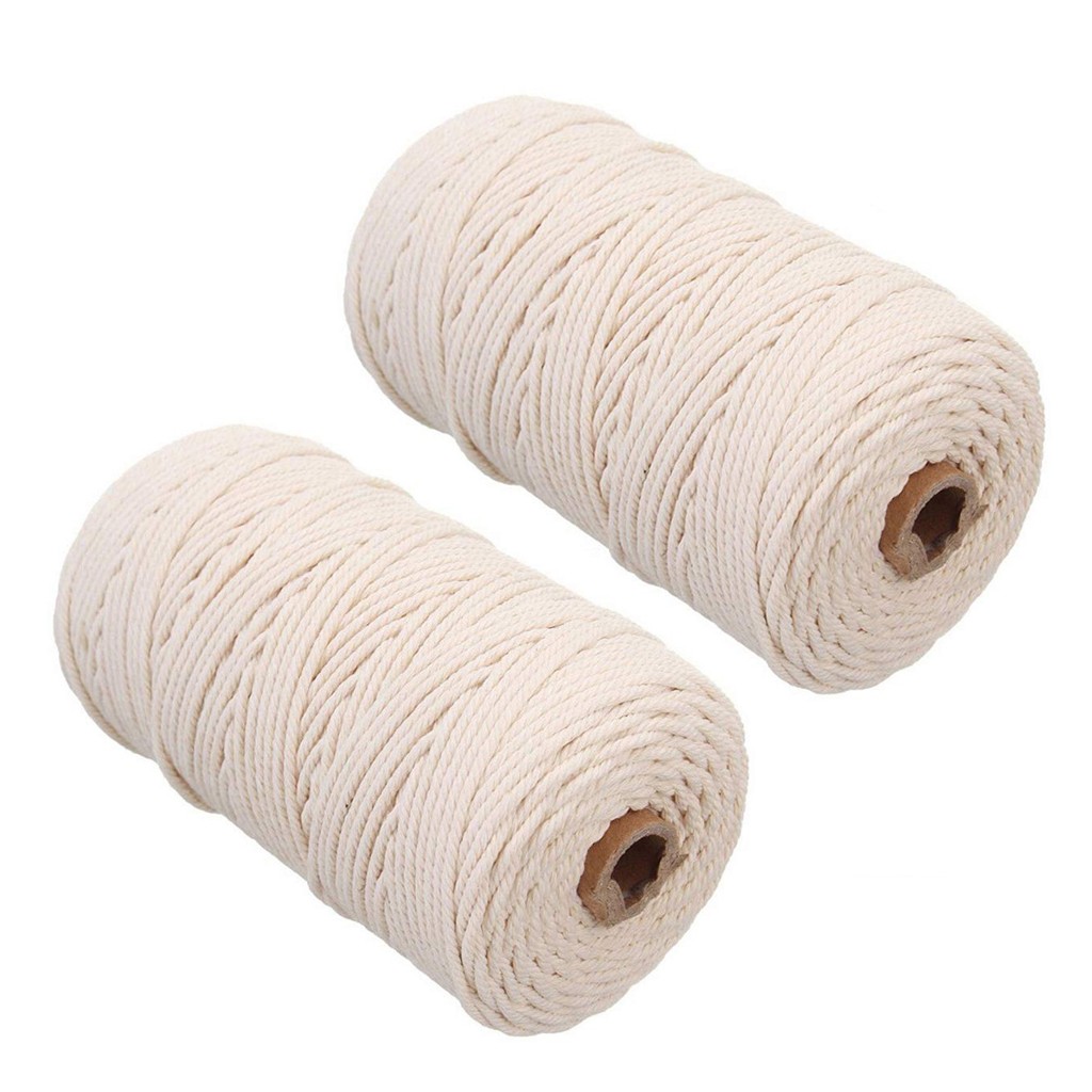 マクラメロープ 2 ミリメートル 200 メートル天然綿コー - Macrame Cord Cotton のレビューと価格