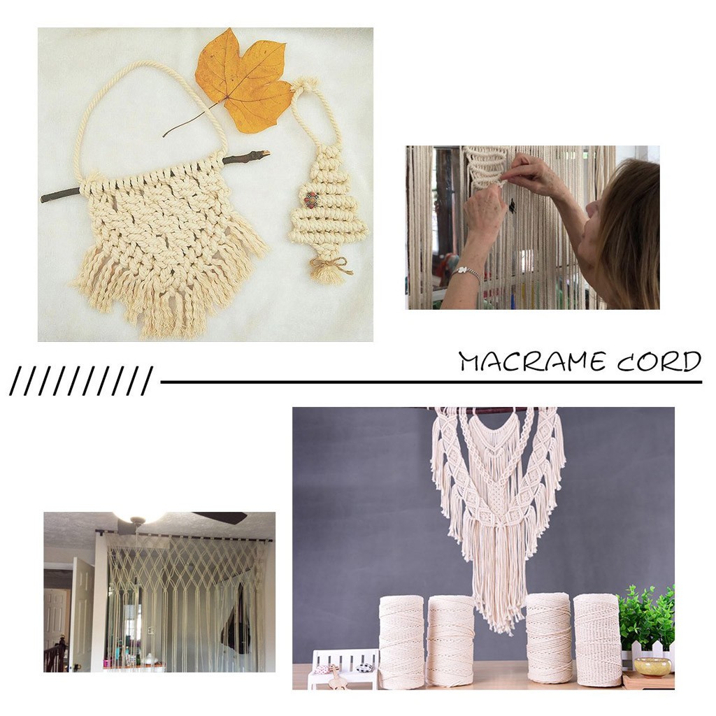 マクラメロープ 2 ミリメートル 200 メートル天然綿コー - Macrame Cord Cotton のレビューと価格
