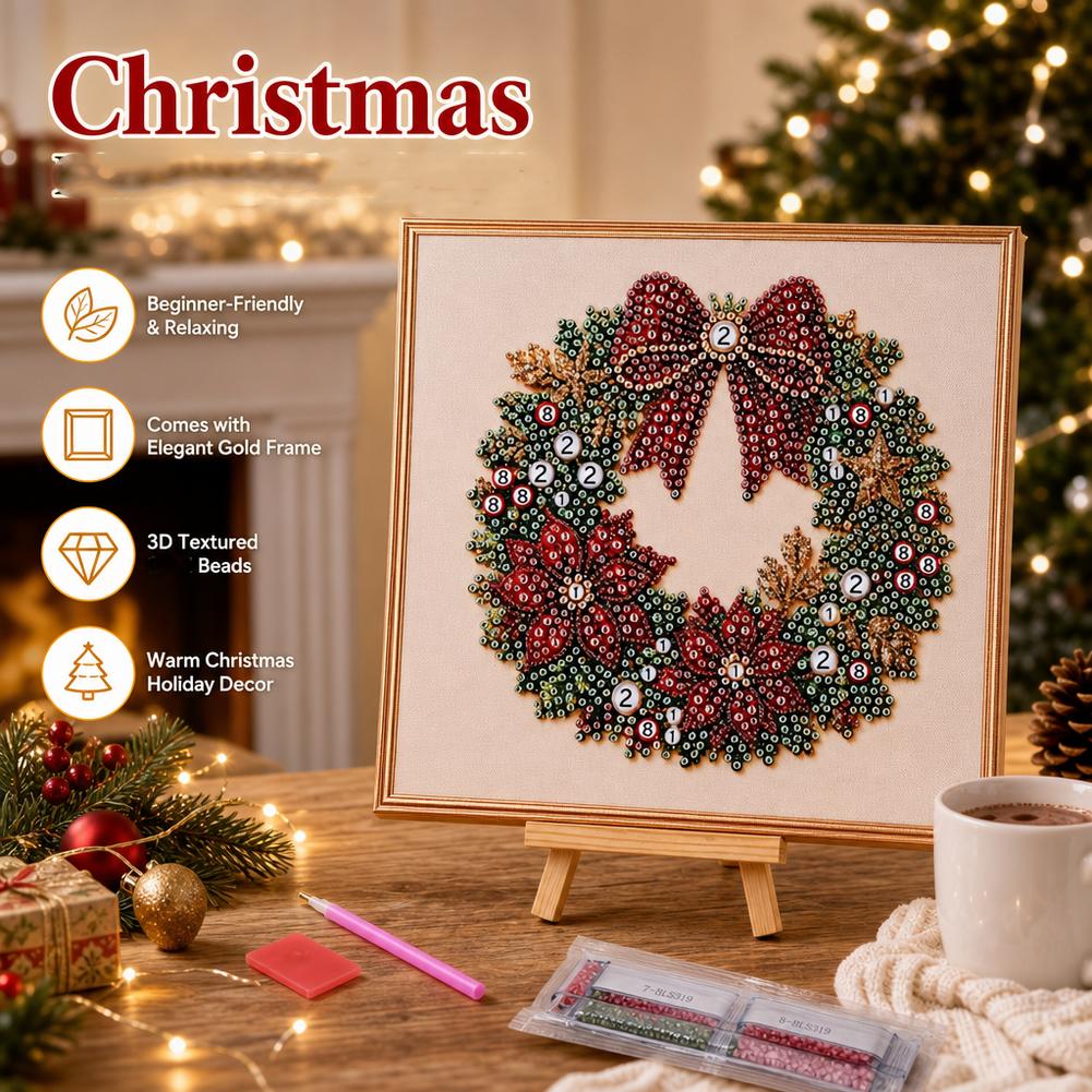 クリスマスパールダイヤモンドペインティングアートセット（フレ - Art Craft Adult のレビューと価格