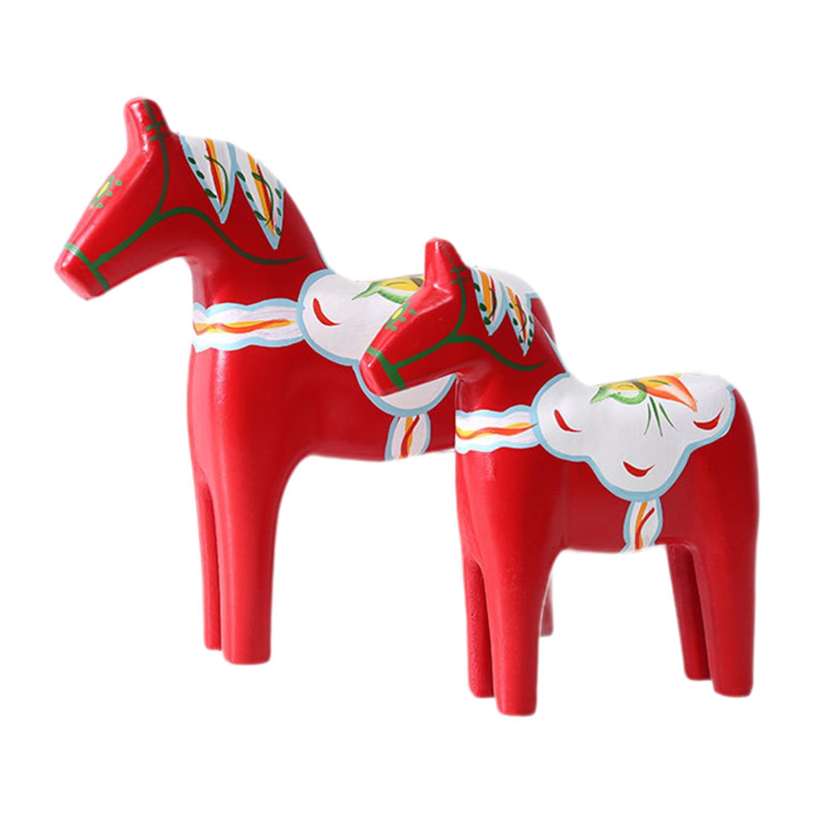 2 個のダラ馬の置物レッドコレクションアート工芸品装飾家の装 - Art Craft Horse のレビューと価格