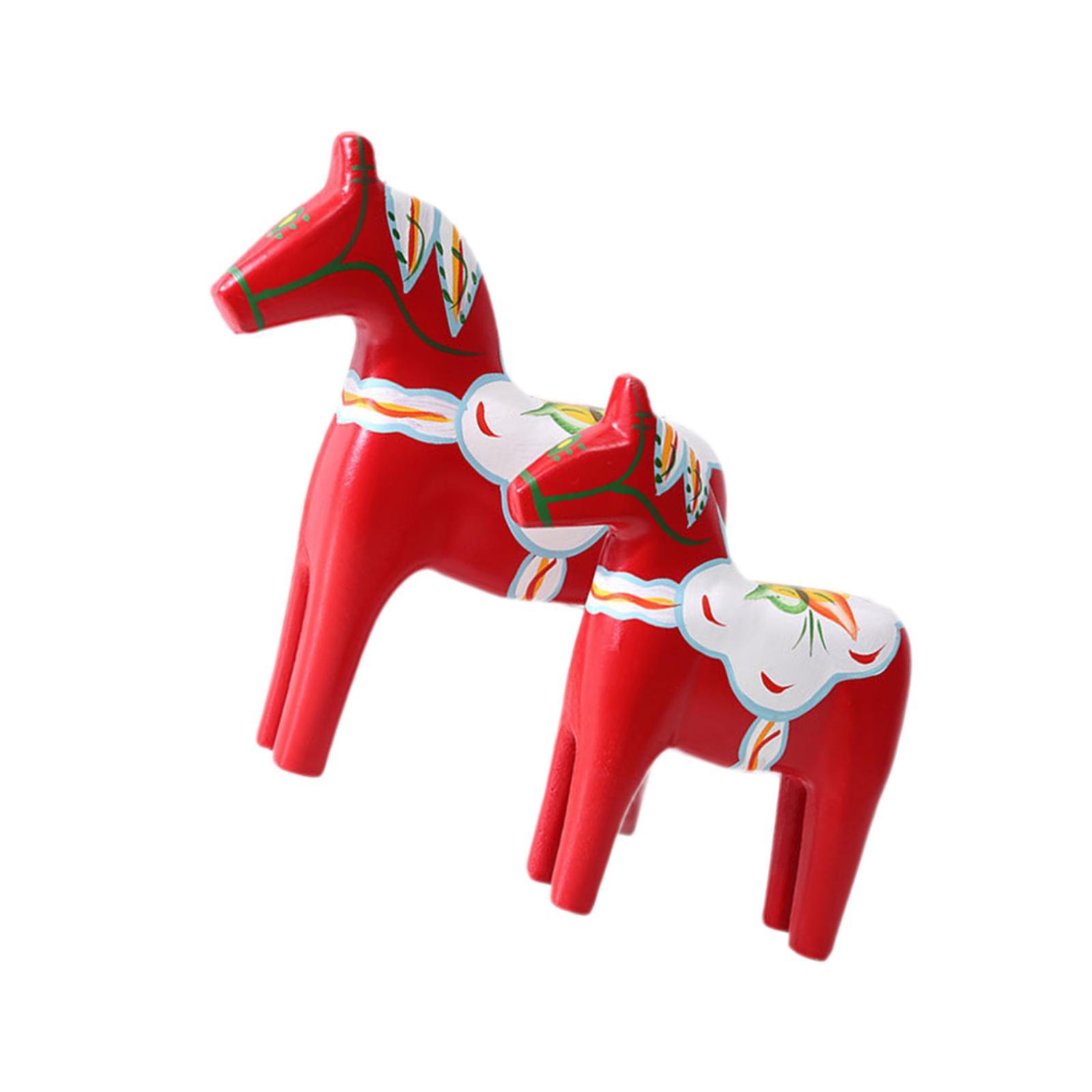 2 個のダラ馬の置物レッドコレクションアート工芸品装飾家の装 - Art Craft Horse のレビューと価格