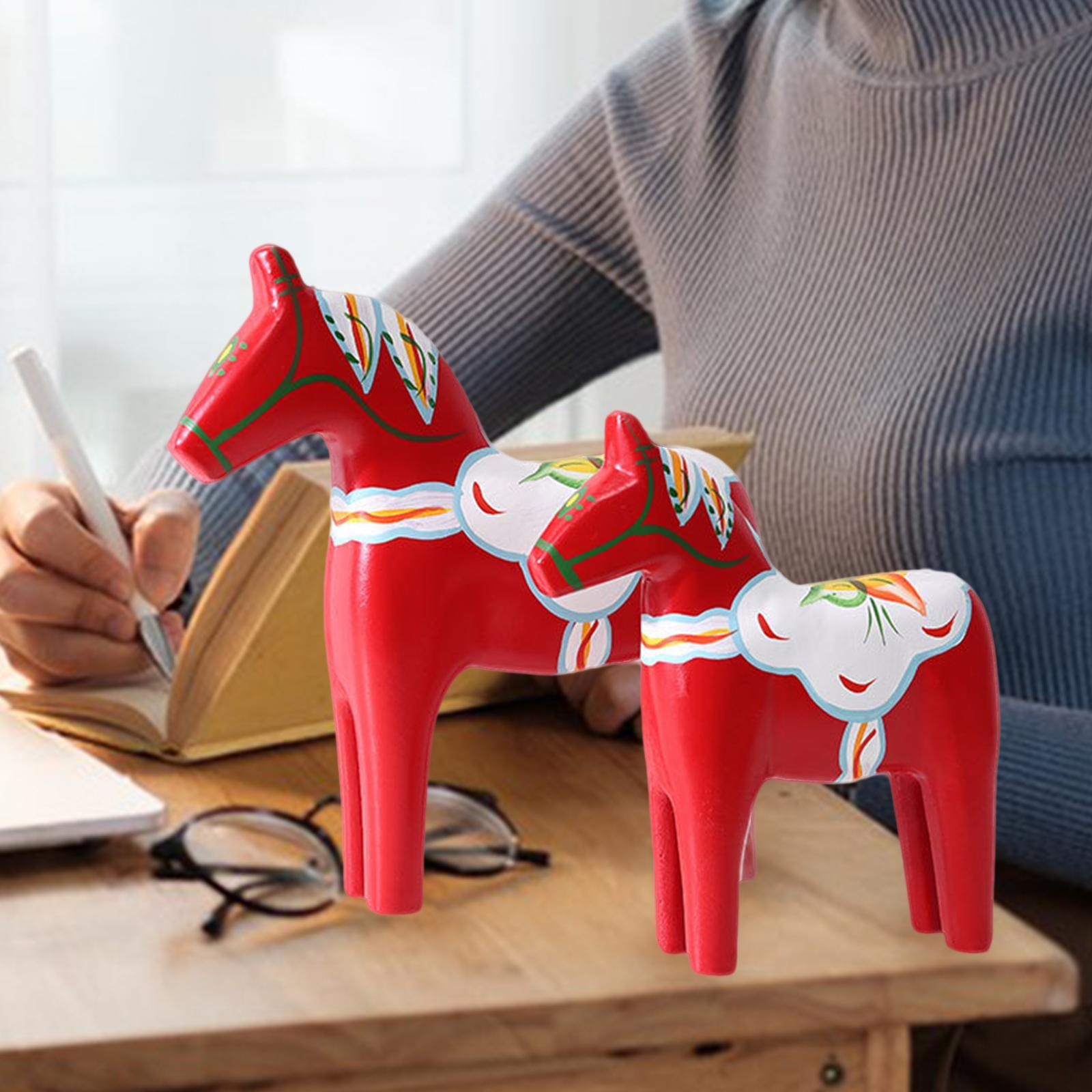 2 個のダラ馬の置物レッドコレクションアート工芸品装飾家の装 - Art Craft Horse のレビューと価格