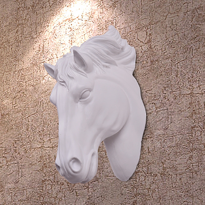 3D馬の頭の壁飾り樹脂彫刻 動物装飾 リビングルーム ホーム - Art Craft Horse のレビューと価格