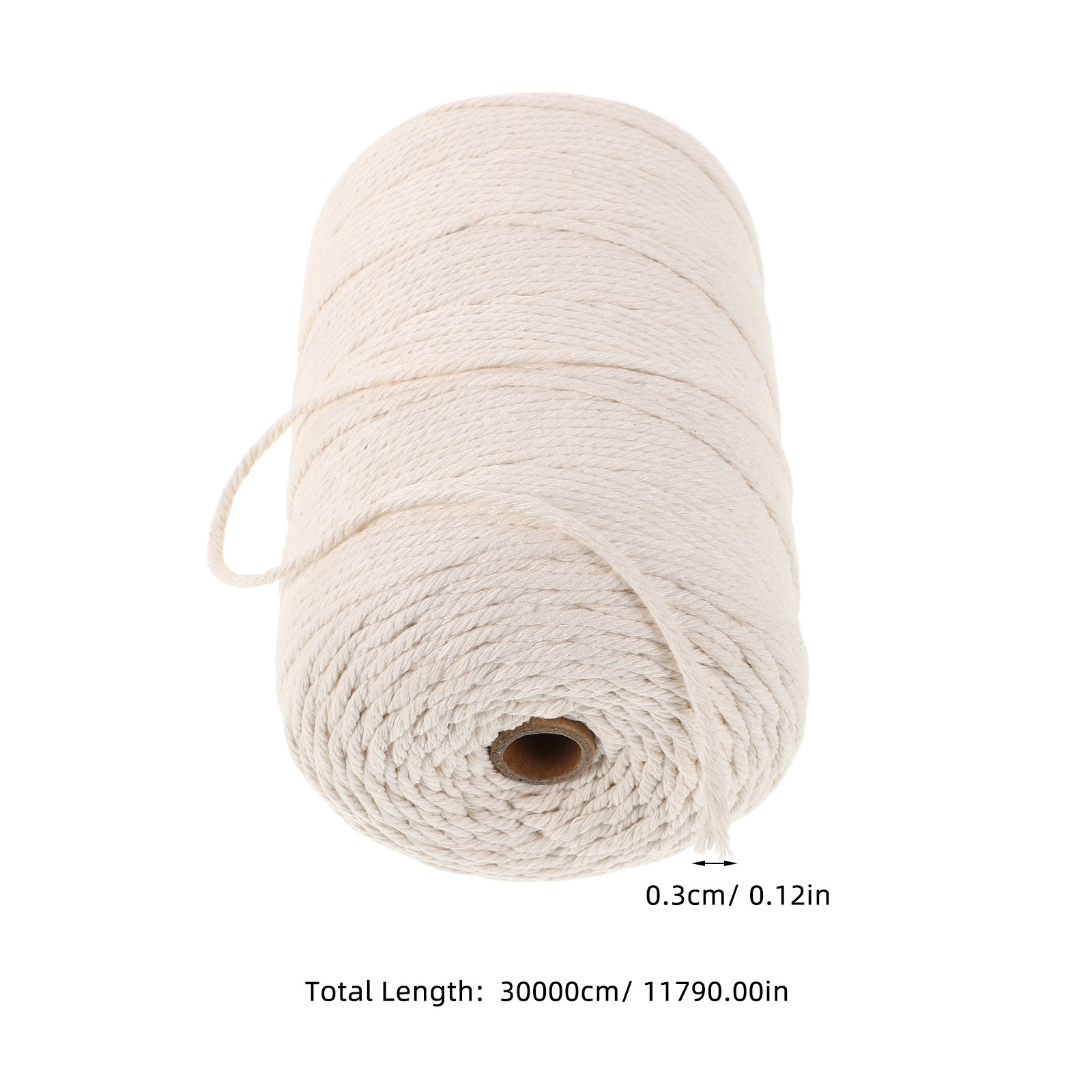 1 ロールの厚い柔らかい綿ロープマクラメ DIY 工芸品用綿 - Macrame Cord Cotton のレビューと価格