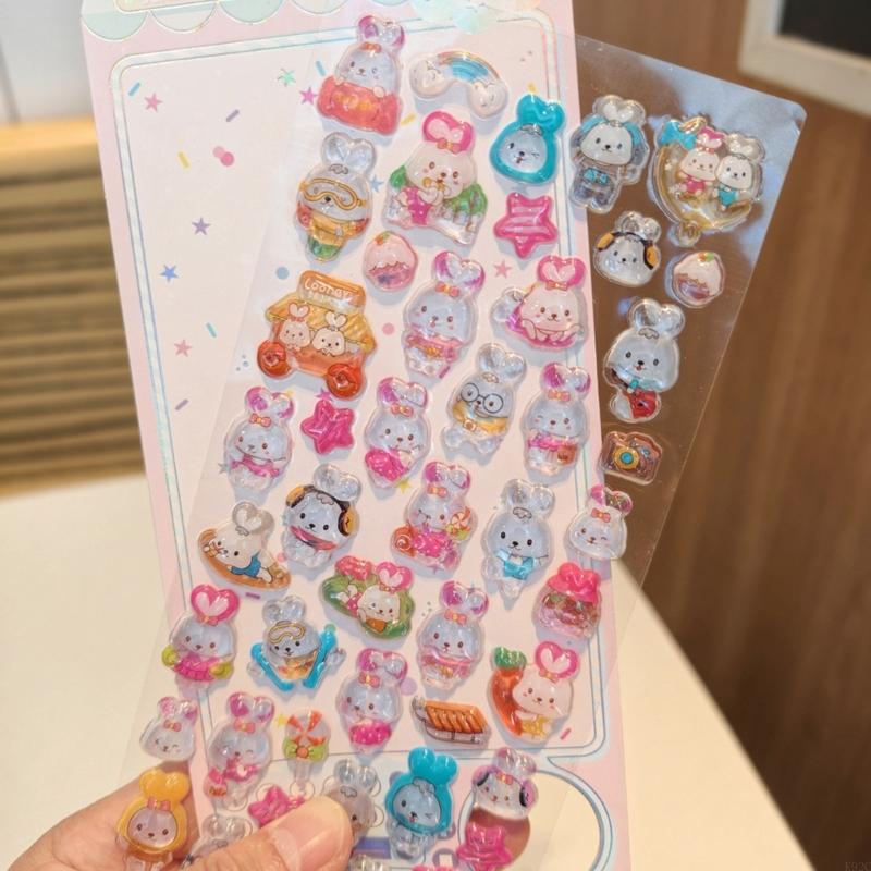 エンボス加工動物ステッカー漫画 PVC 樹脂ステッカースクラ - Art Craft 3 Year Old のレビューと価格