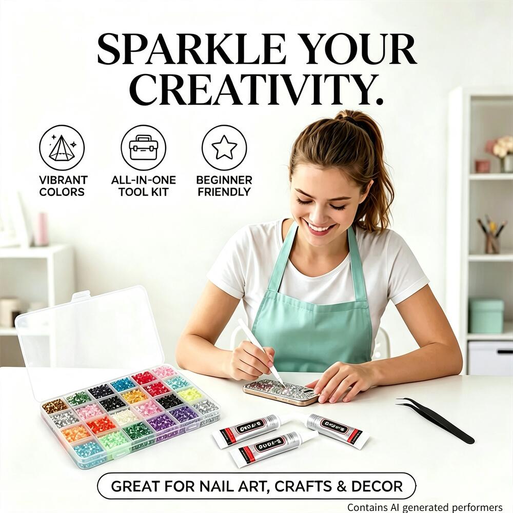 マルチカラー3mmフラットバックレジンラインストーンキット、 - The Art And Craft Of Jewelry のレビューと価格
